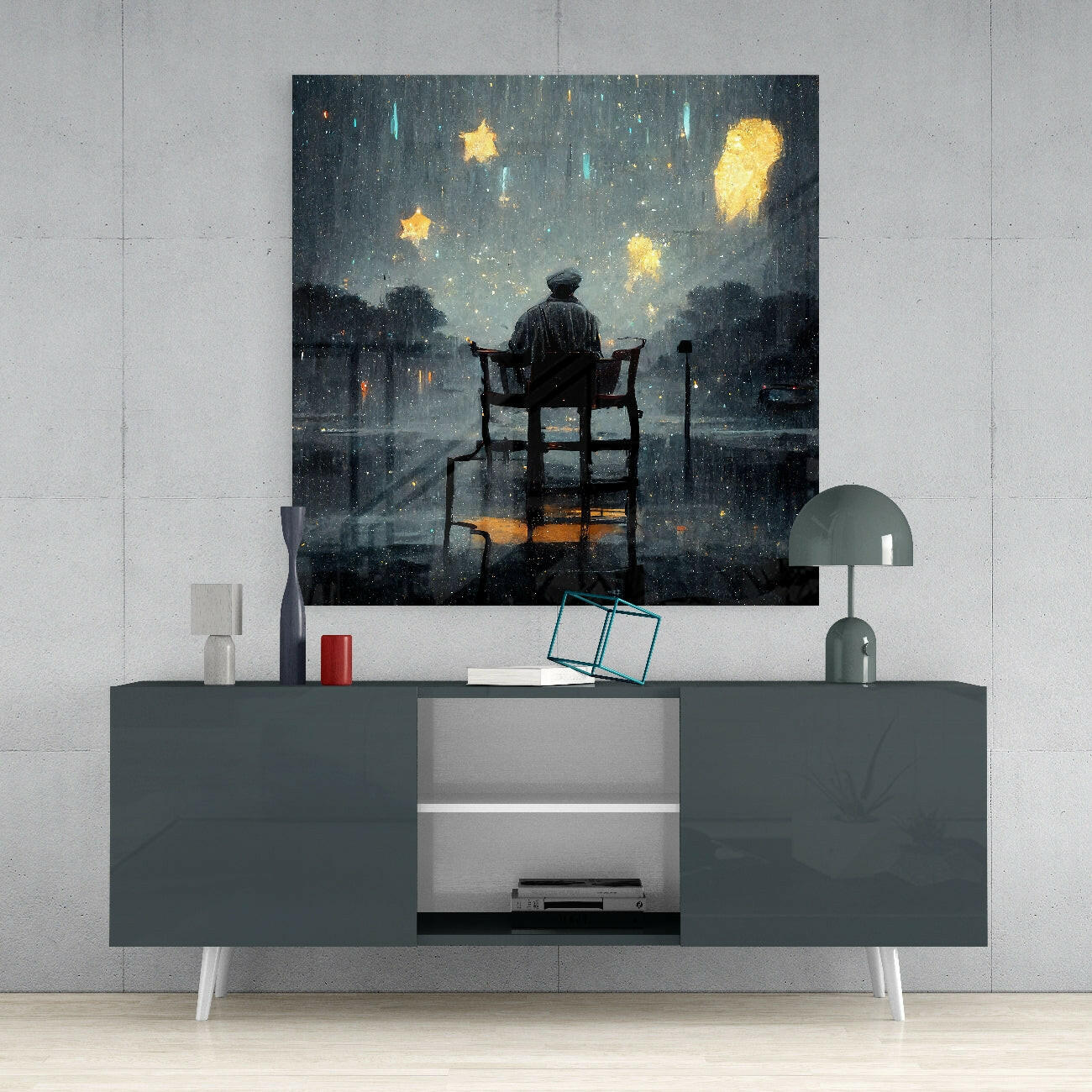 Star Rain Glass Wall Art  || Designer Collection.