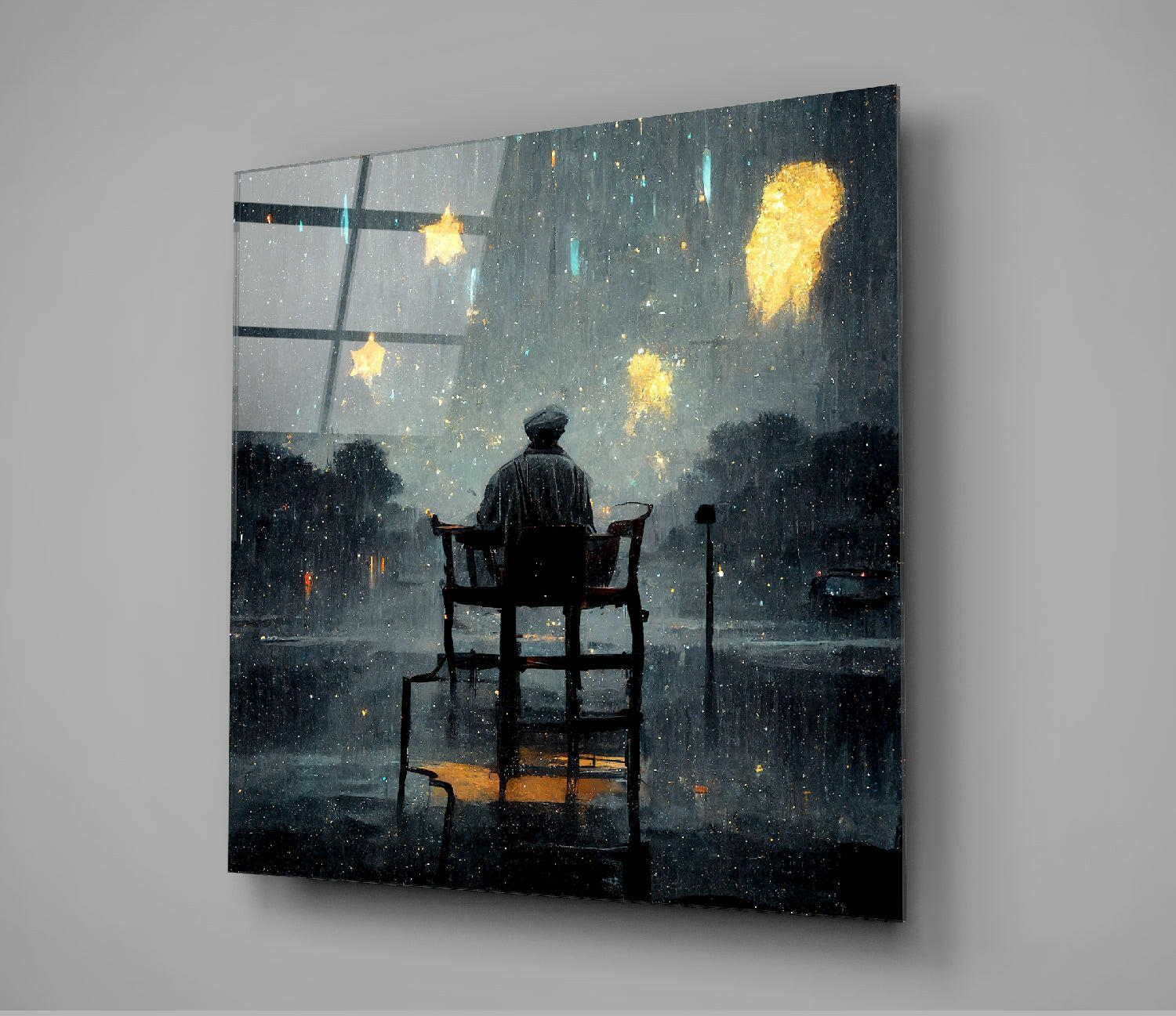 Star Rain Glass Wall Art  || Designer Collection.