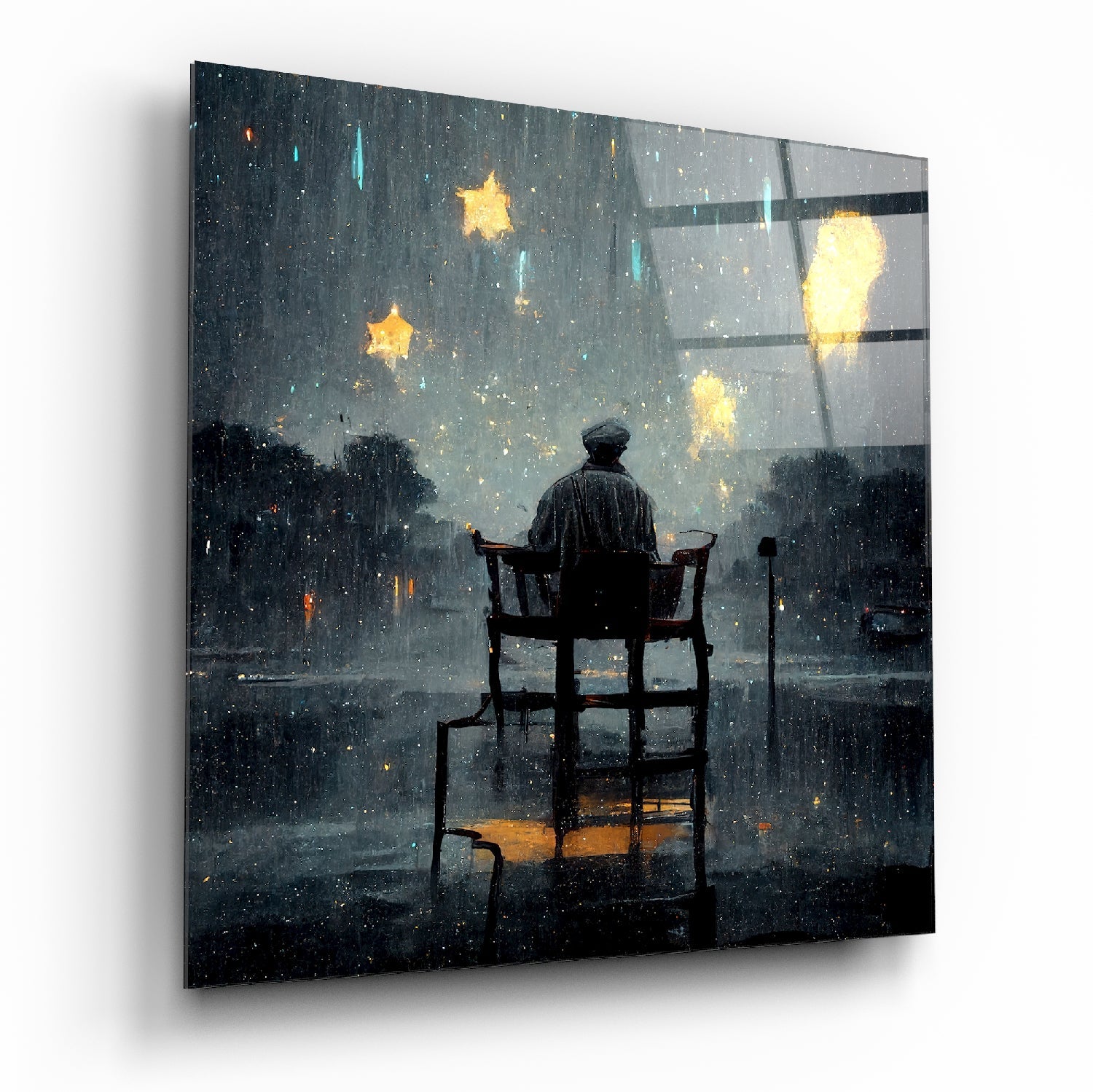 Star Rain Glass Wall Art  || Designer Collection | Insigne Art Design