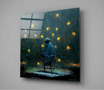 Raining Stars Glass Wall Art  || Designer Collection.