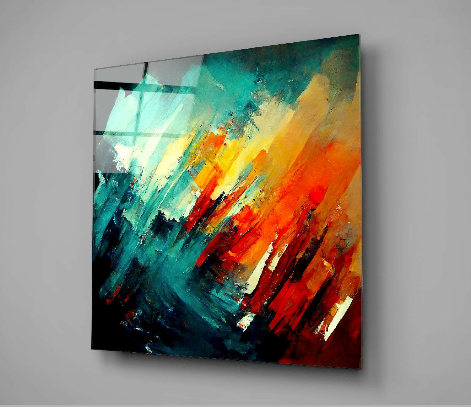 Brush Glass Wall Art  || Designers Collection.