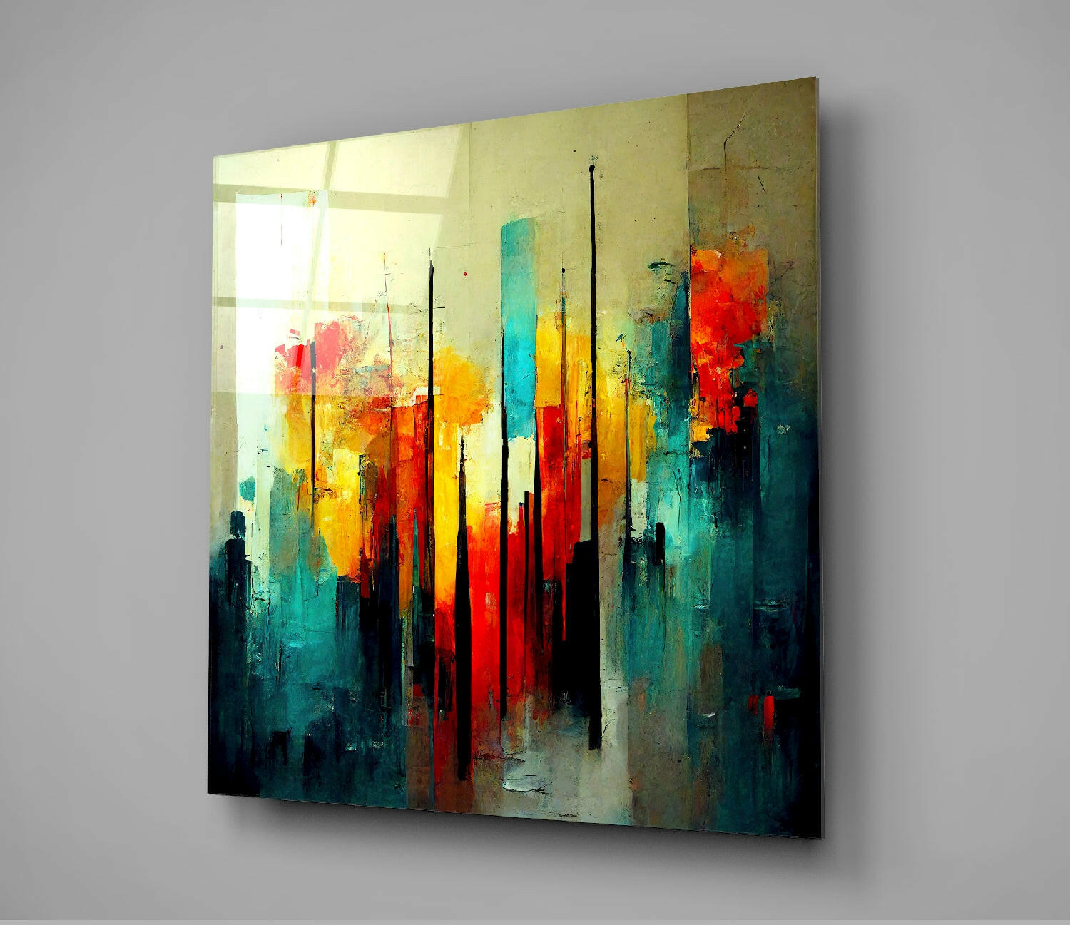 City Silhouette Glass Wall Art  || Designers Collection.