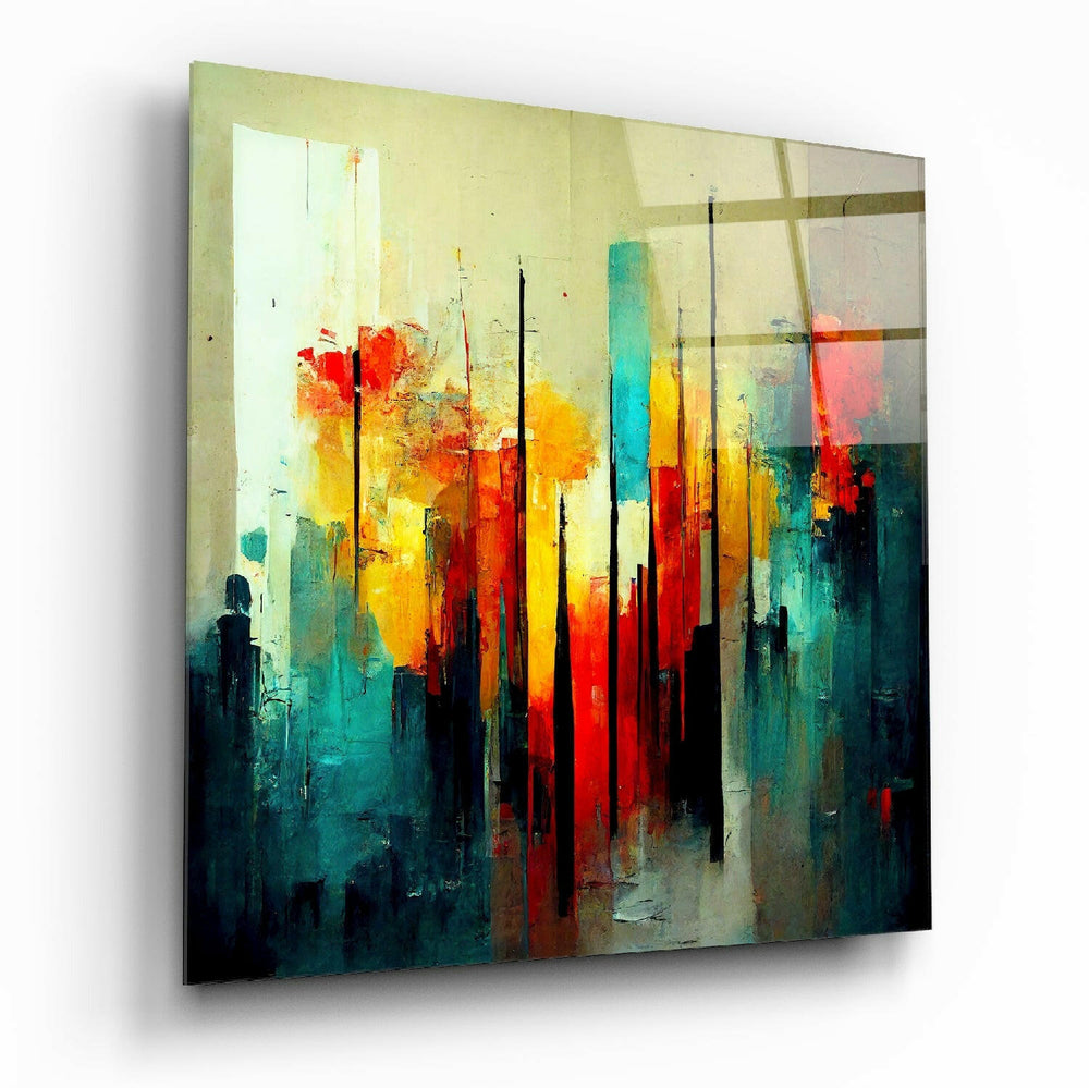City Silhouette Glass Wall Art  || Designers Collection.