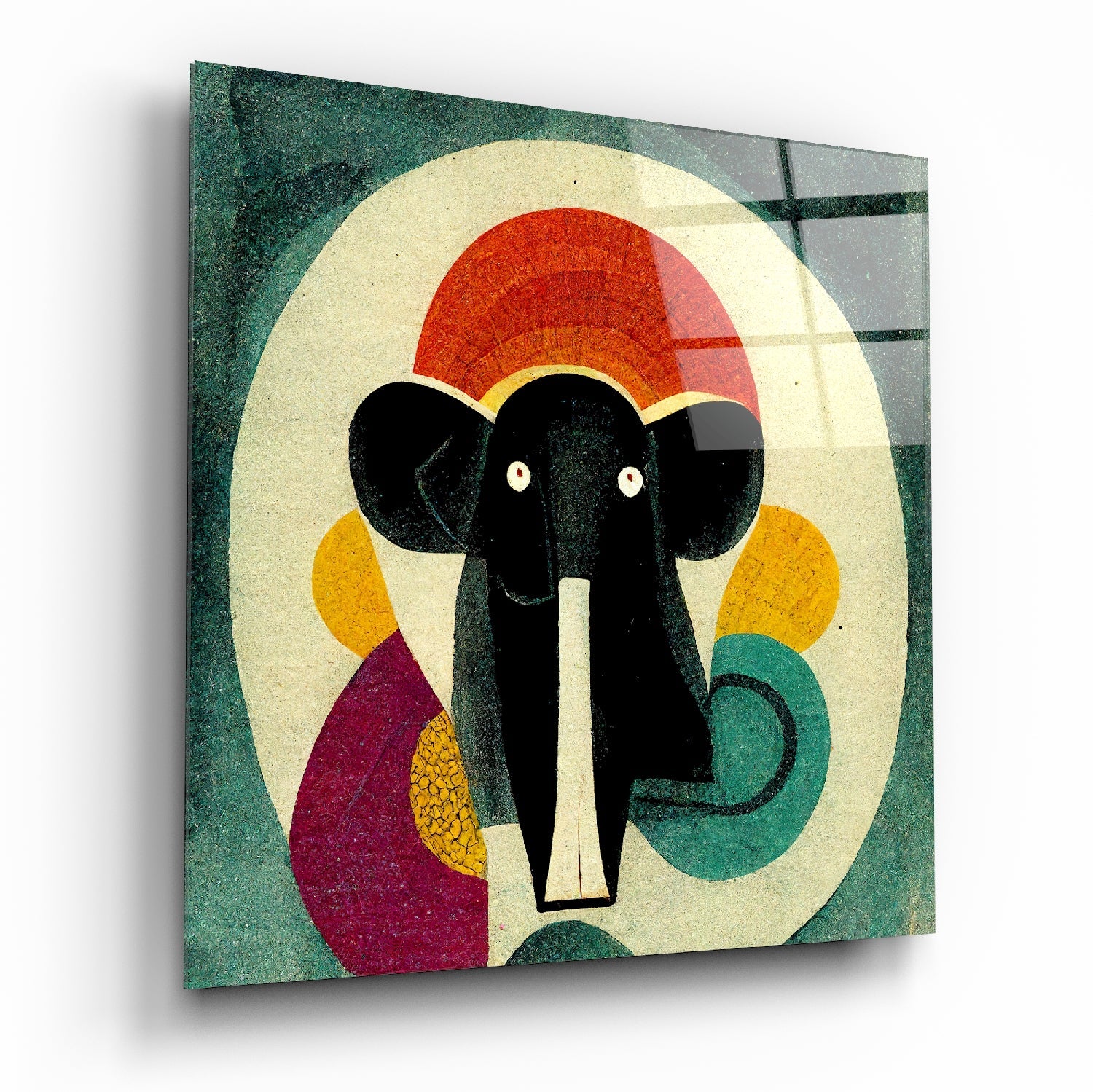 Wassily's Elephant Glass Wall Art  || Designer Collection | Insigne Art Design