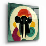 Wassily's Elephant Glass Wall Art  || Designer Collection.