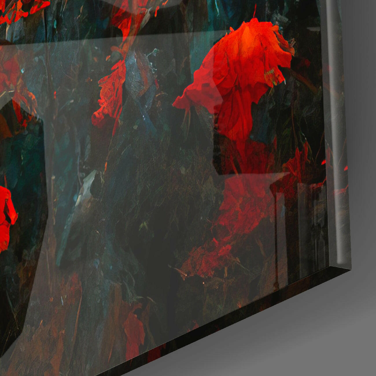 Poppy Glass Wall Art  || Designer Collection.