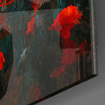 Poppy Glass Wall Art  || Designer Collection.