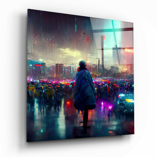 Against the City Glass Wall Art  || Designers Collection.