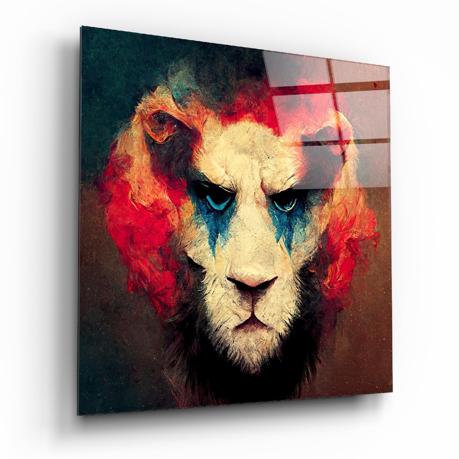 Lion Clown Glass Wall Art  || Designer Collection | Insigne Art Design