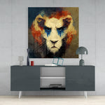 Lion Clown Glass Wall Art  || Designer Collection.