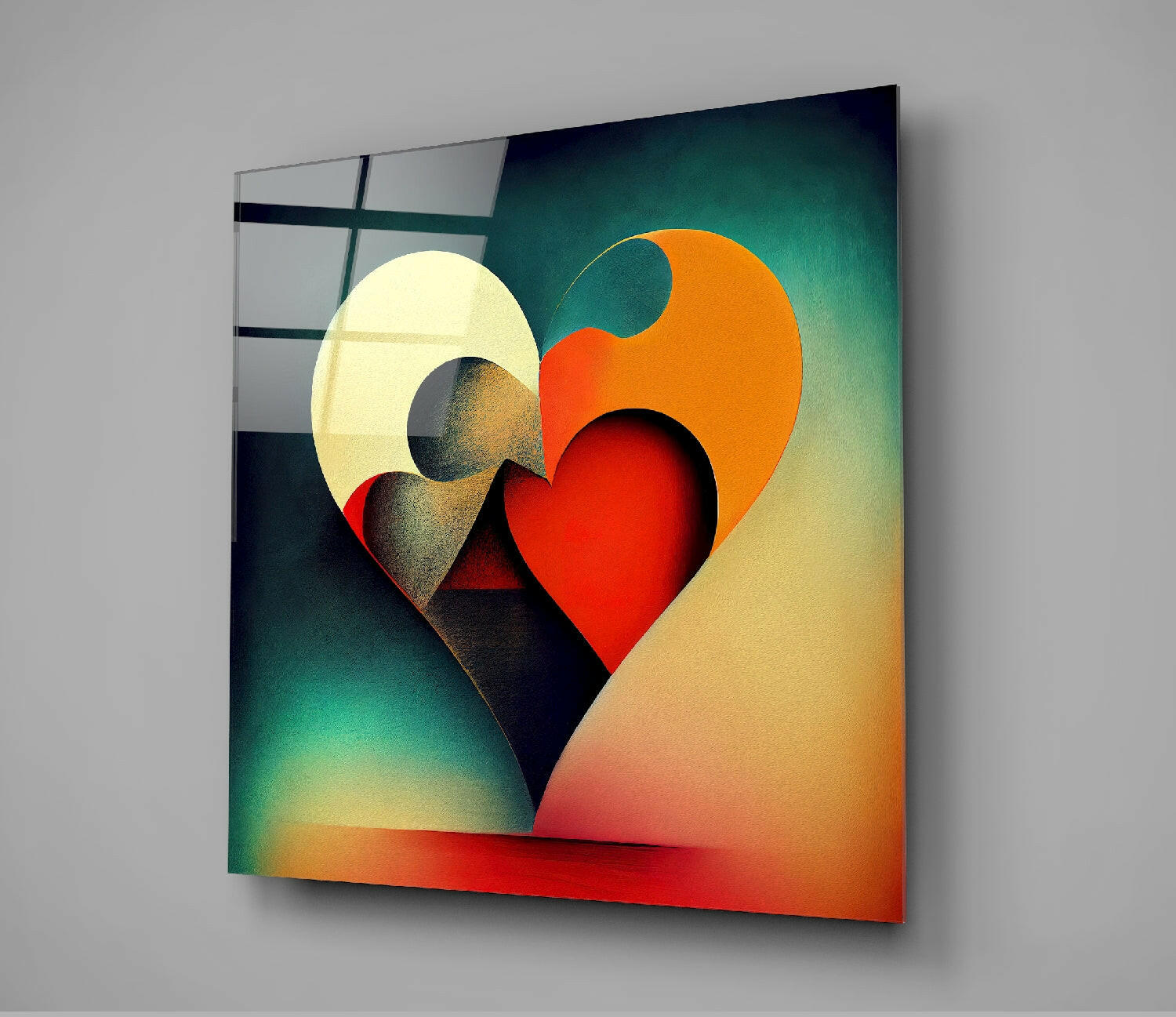 Heart Glass Wall Art  || Designers Collection.