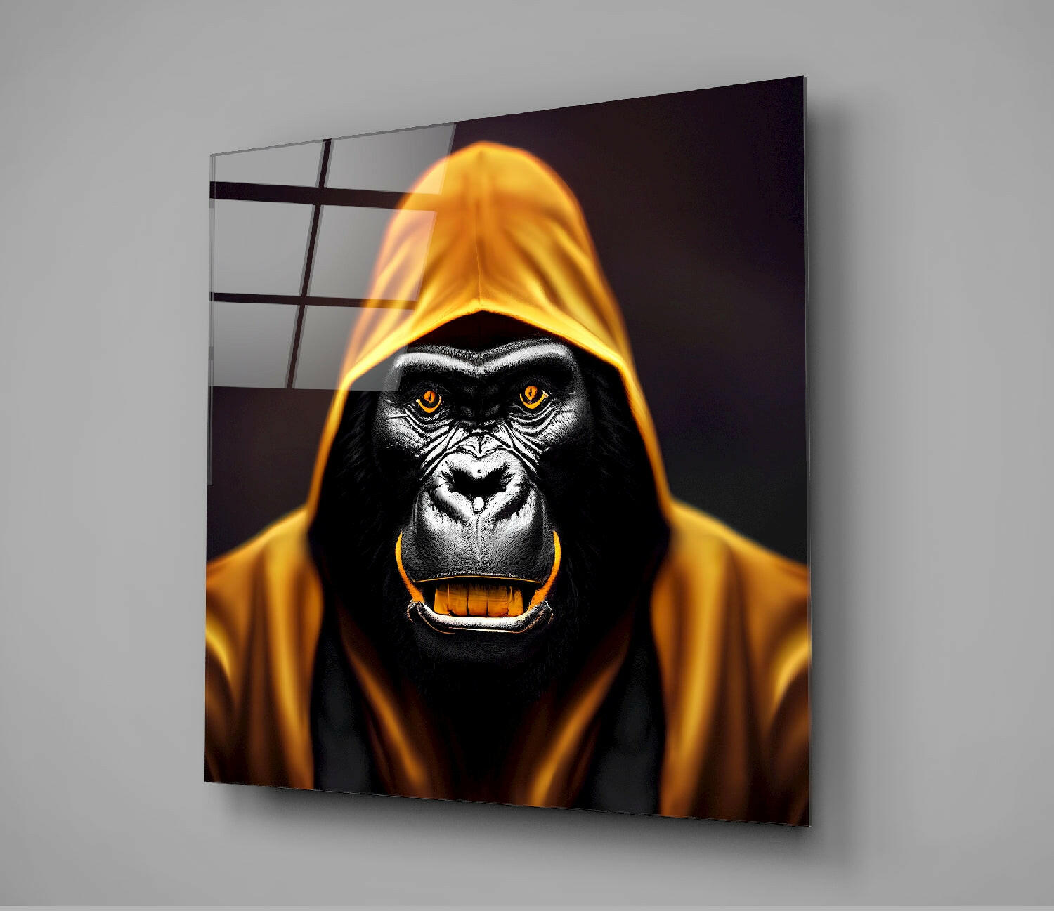 Angry Smile Glass Wall Art  || Designers Collection.