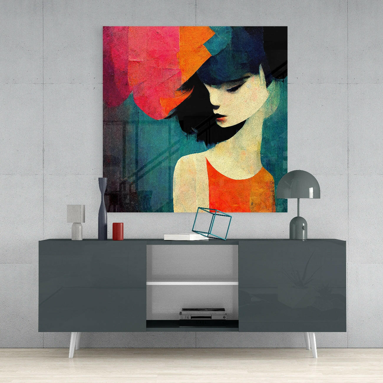 Saddness Glass Wall Art  || Designer Collection.