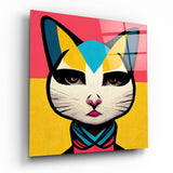 Ms. Cat Glass Wall Art  || Designer Collection | Insigne Art Design