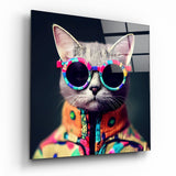 The Coolest Cat Glass Wall Art  || Designer Collection | Insigne Art Design