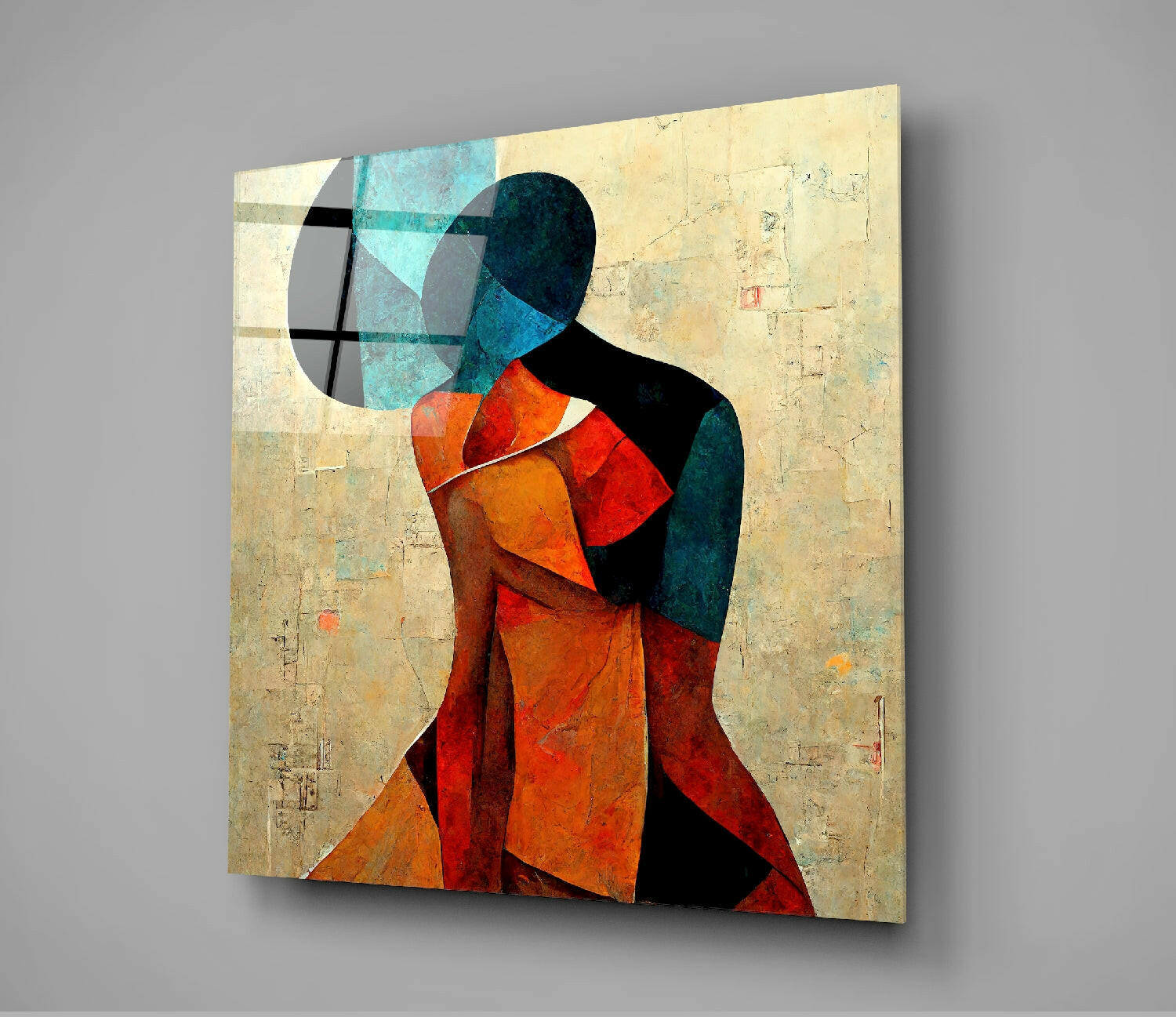 The Hug Glass Wall Art  || Designer Collection.