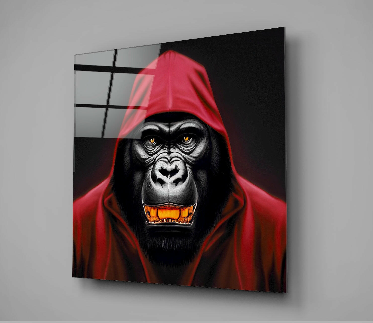 Angry Smile Glass Wall Art  || Designers Collection.