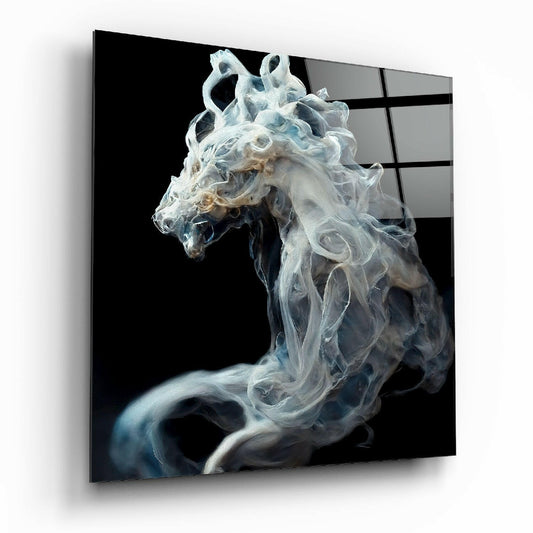 Smoky Horse Glass Wall Art  || Designer Collection.