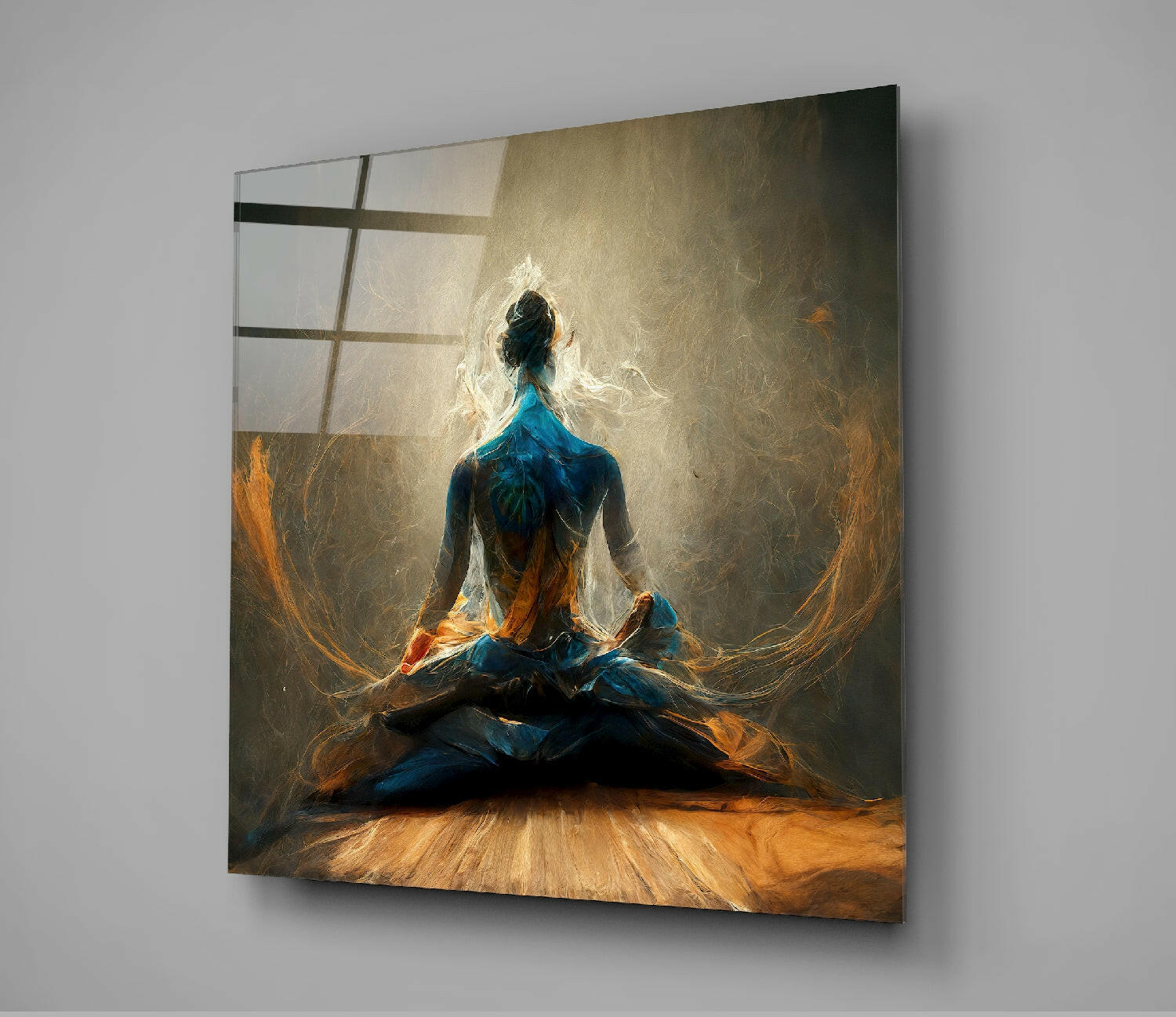 Meditation Glass Wall Art  || Designer Collection.