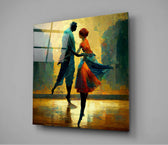 Dancing in the Rain Glass Wall Art  || Designers Collection.