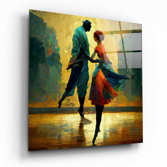 Dancing in the Rain Glass Wall Art  || Designers Collection.