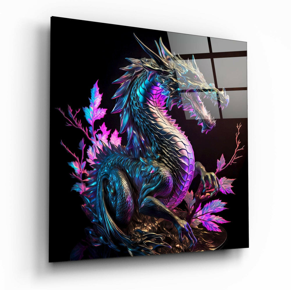 Dragon's Anger Glass Wall Art  || Designers Collection | Insigne Art Design.
