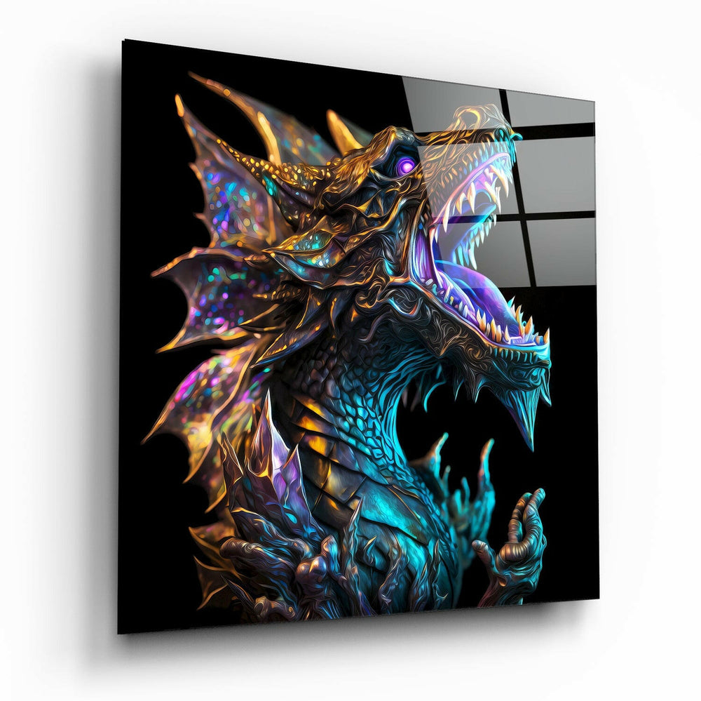 Dragon's Roar Glass Wall Art  || Designers Collection | Insigne Art Design.