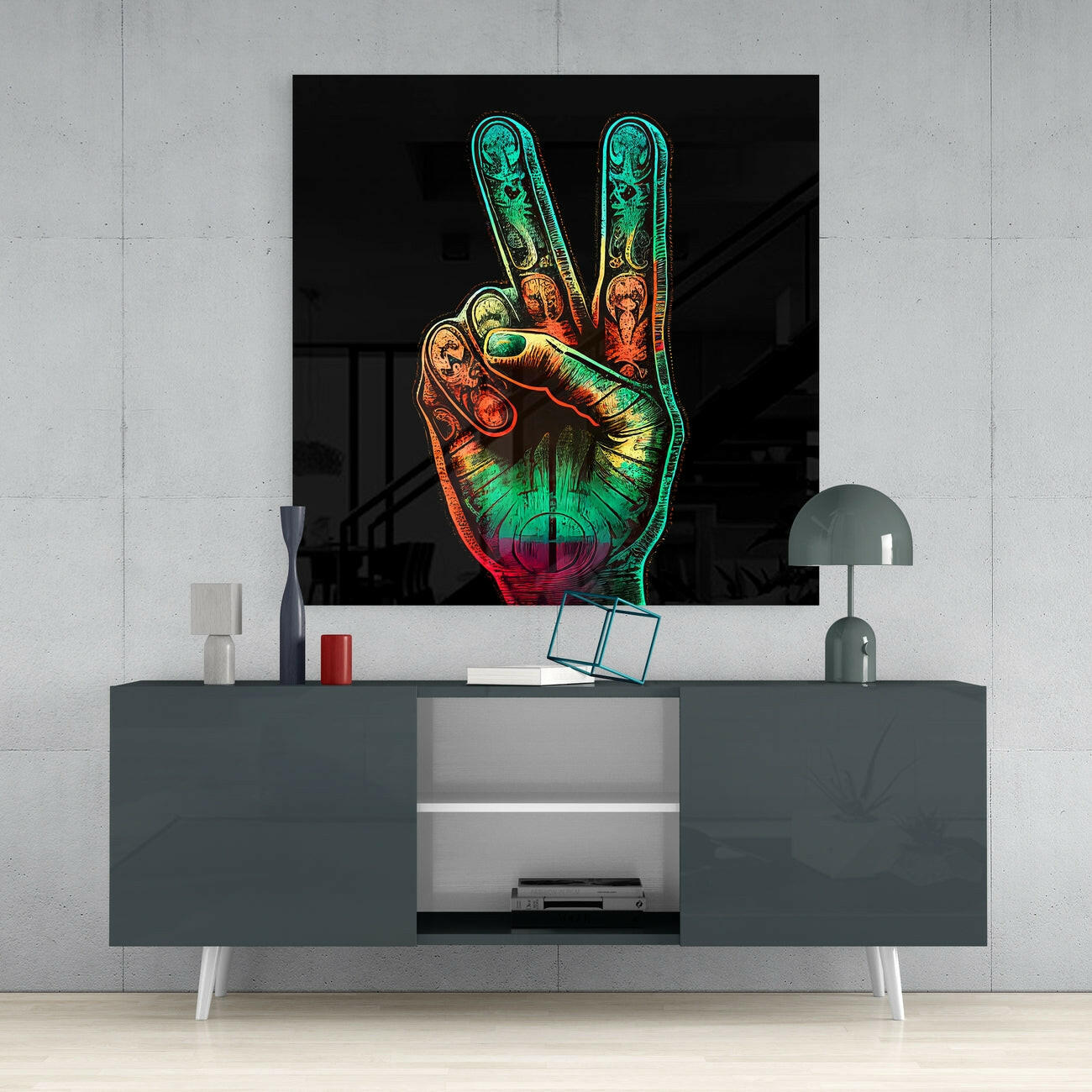 Peace Glass Wall Art  || Designer Collection | Insigne Art Design.