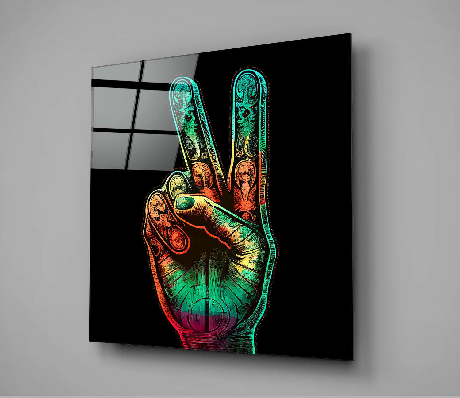 Peace Glass Wall Art  || Designer Collection | Insigne Art Design.