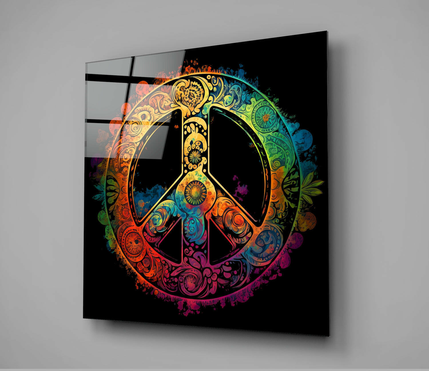 Peace Glass Wall Art  || Designer Collection | Insigne Art Design.