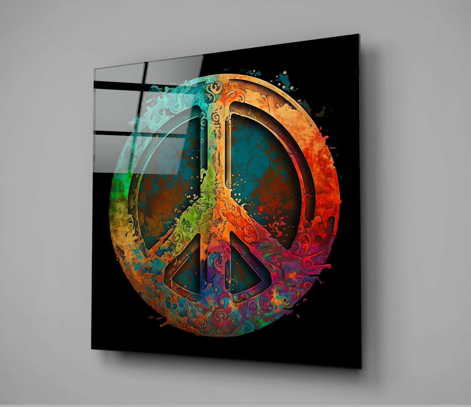 Peace Glass Wall Art  || Designer Collection | Insigne Art Design.