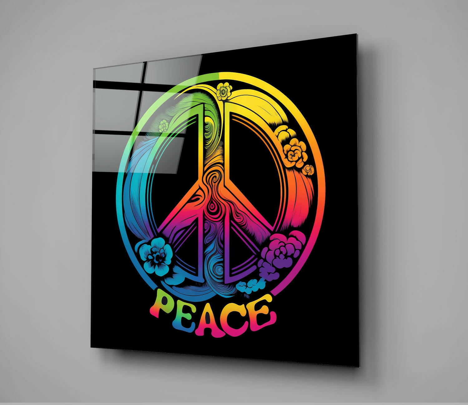 Peace Glass Wall Art  || Designer Collection | Insigne Art Design.