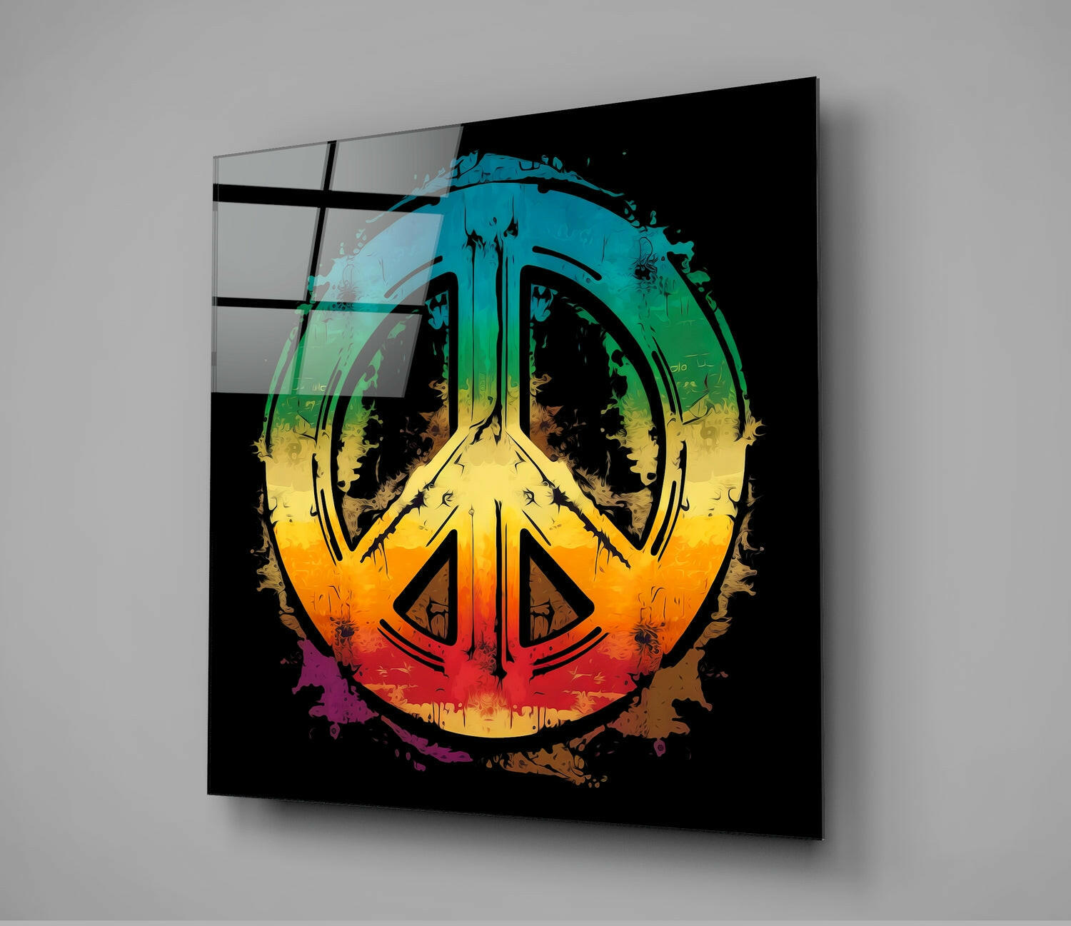 Peace Glass Wall Art  || Designer Collection | Insigne Art Design.