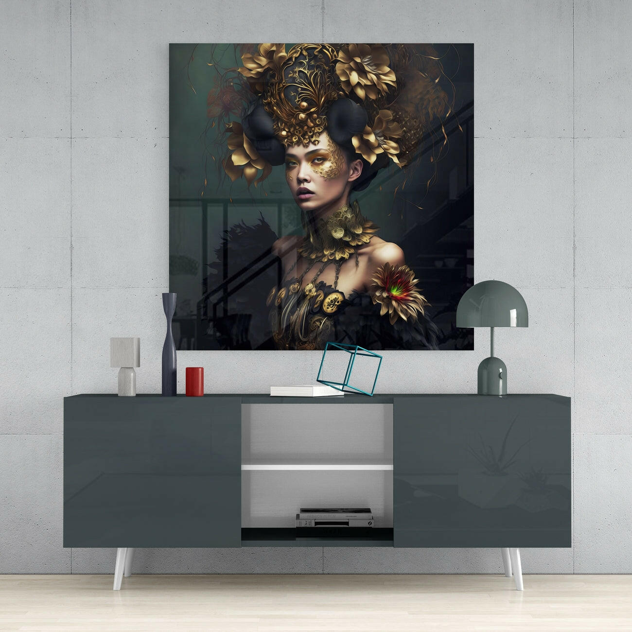 The Queen Glass Wall Art  || Designer Collection | Insigne Art Design.