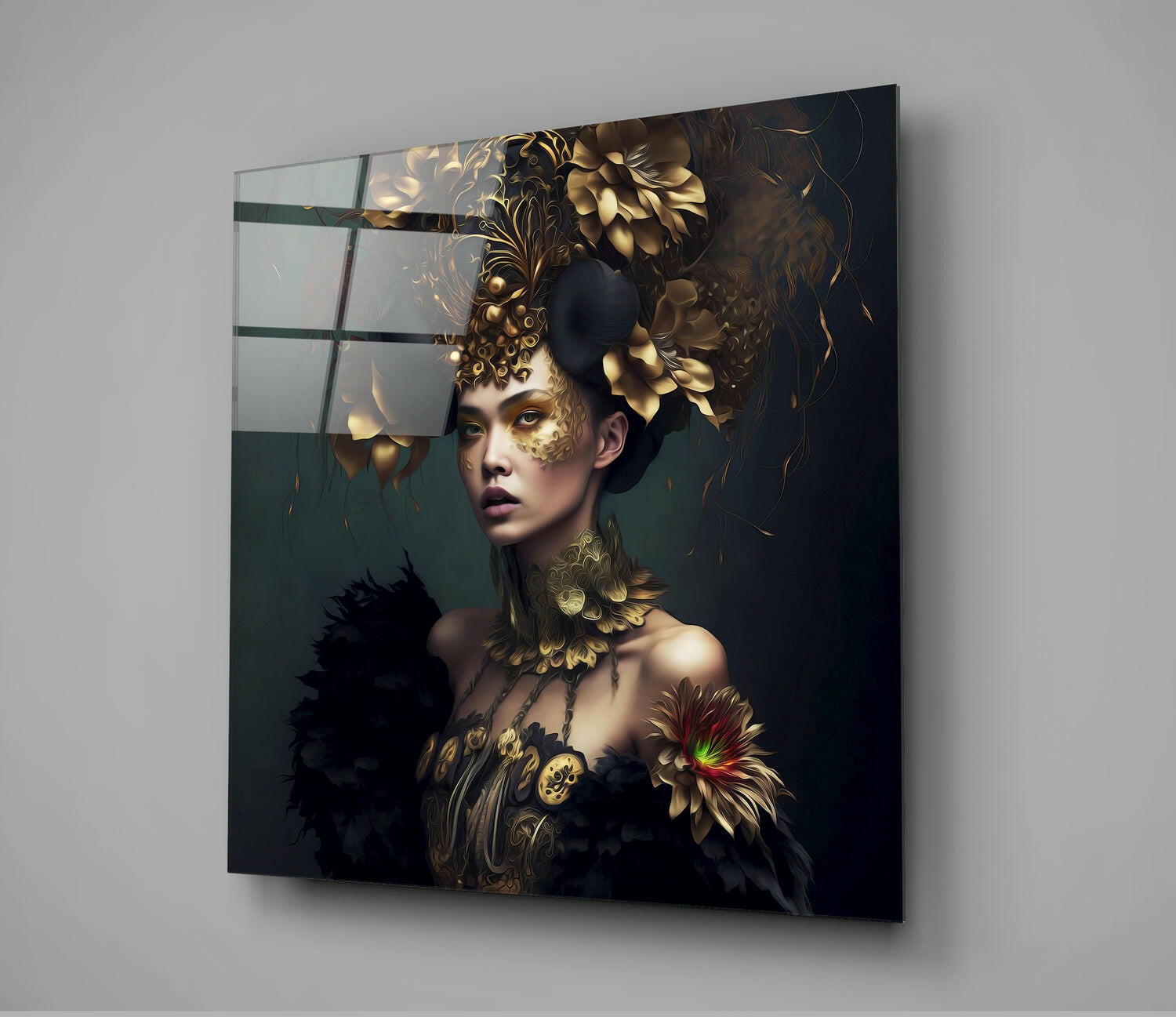 The Queen Glass Wall Art  || Designer Collection | Insigne Art Design.