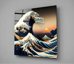 Waves Glass Wall Art  || Designer Collection | Insigne Art Design.