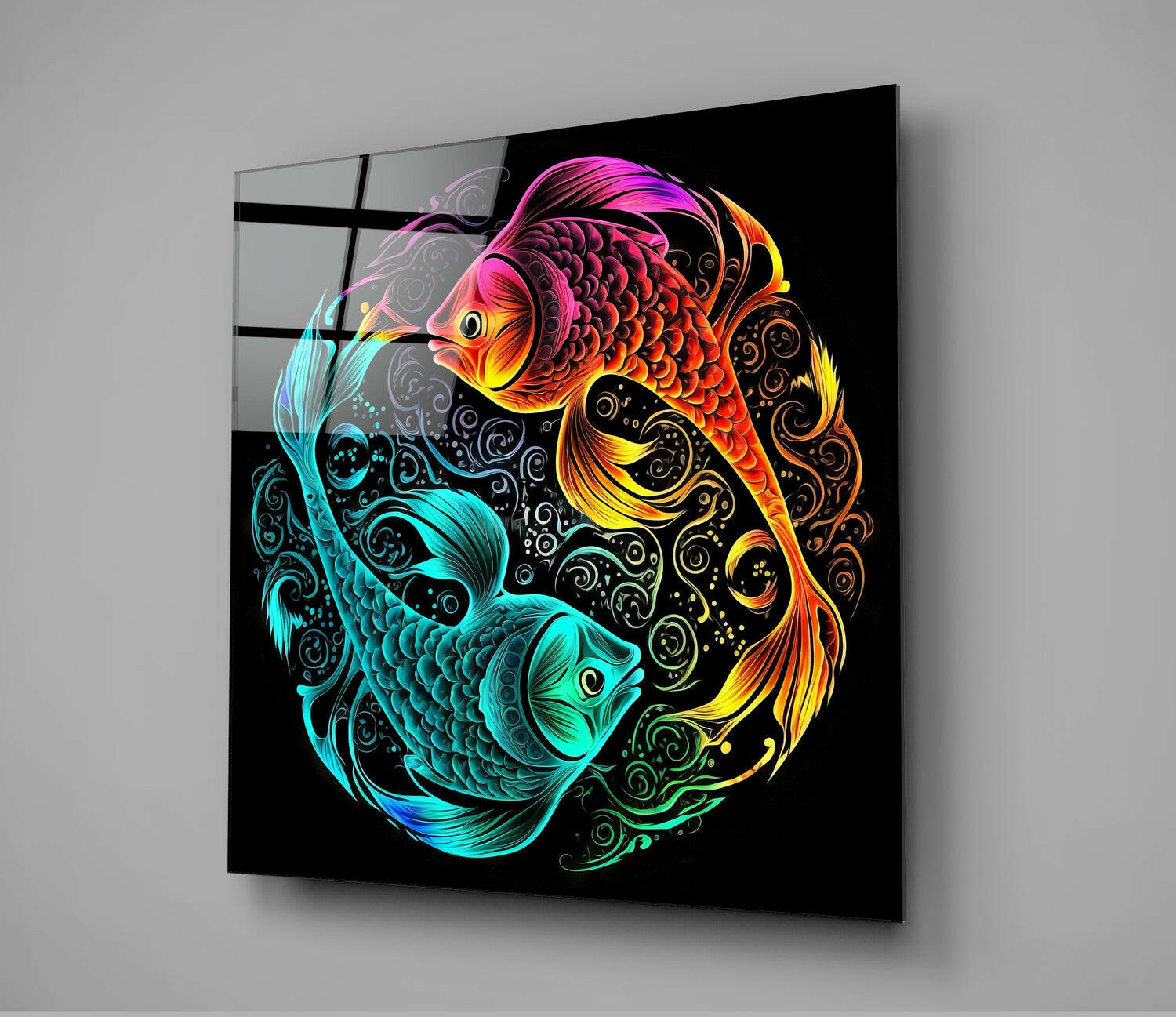 Ying and Yang Glass Wall Art  || Designer Collection | Insigne Art Design.