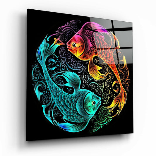 Ying and Yang Glass Wall Art  || Designer Collection | Insigne Art Design.