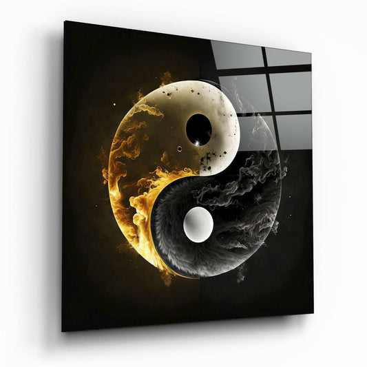 Ying and Yang Glass Wall Art  || Designer Collection | Insigne Art Design.