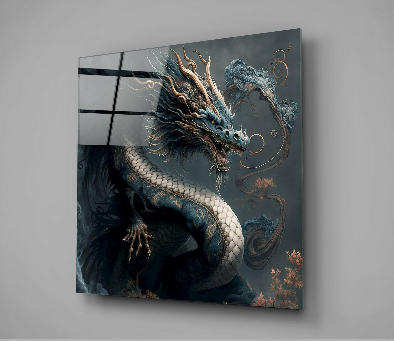 Dragon's Roar Glass Wall Art  || Designers Collection | Insigne Art Design.