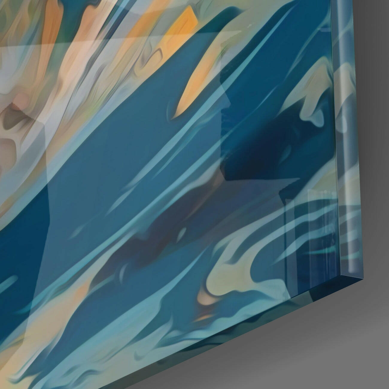 Surfing Duck Glass Wall Art  || Designer Collection | Insigne Art Design.