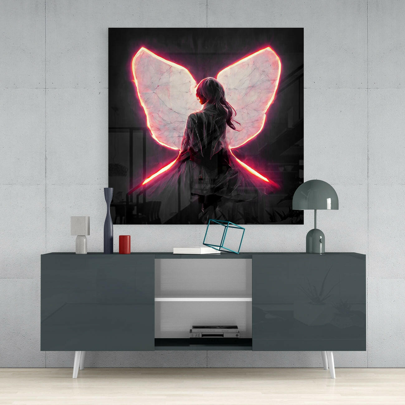 Me Flying Glass Wall Art  || Designer Collection | Insigne Art Design.