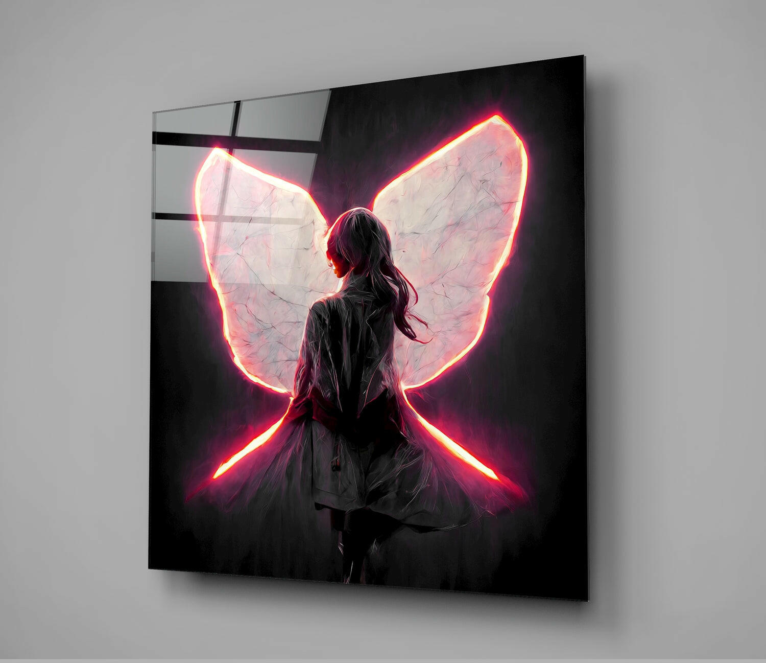 Me Flying Glass Wall Art  || Designer Collection | Insigne Art Design.