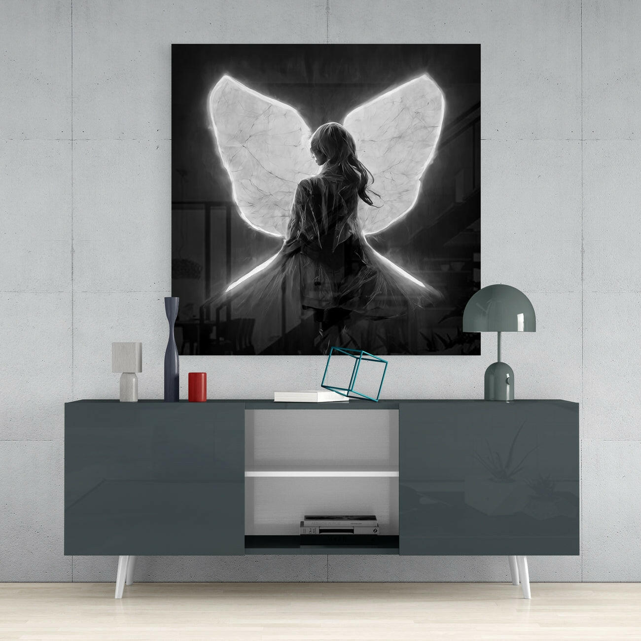 Me Flying Glass Wall Art  || Designer Collection | Insigne Art Design.