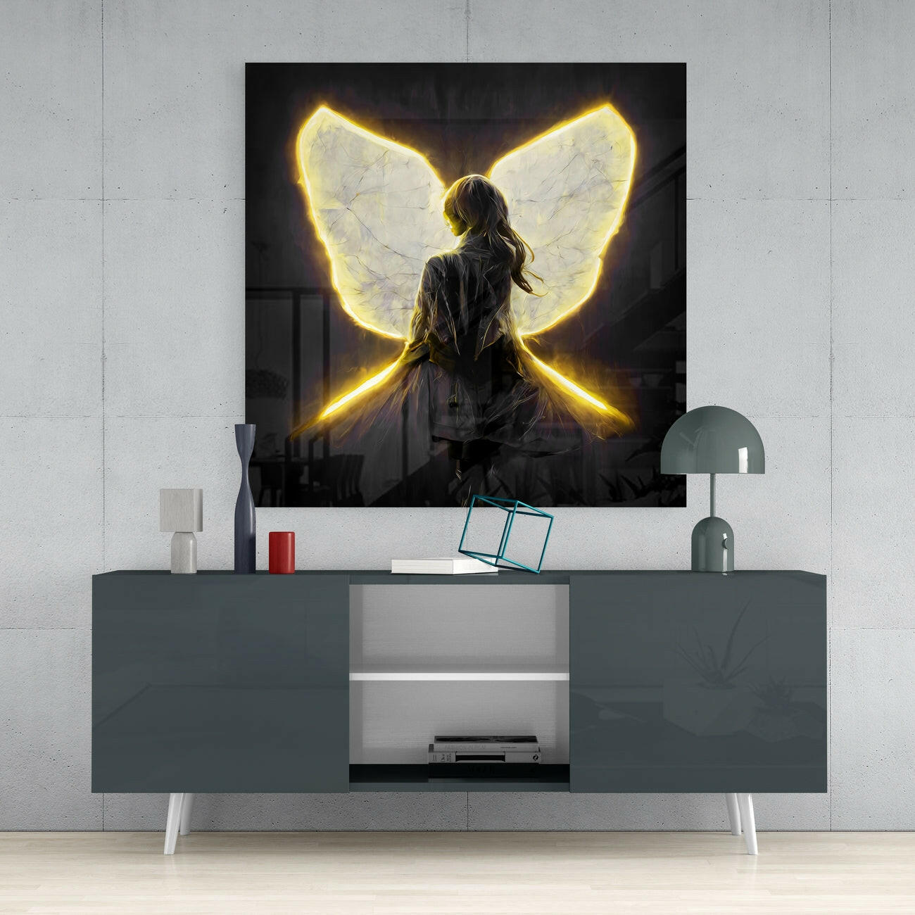 Me Flying Glass Wall Art  || Designer Collection | Insigne Art Design.