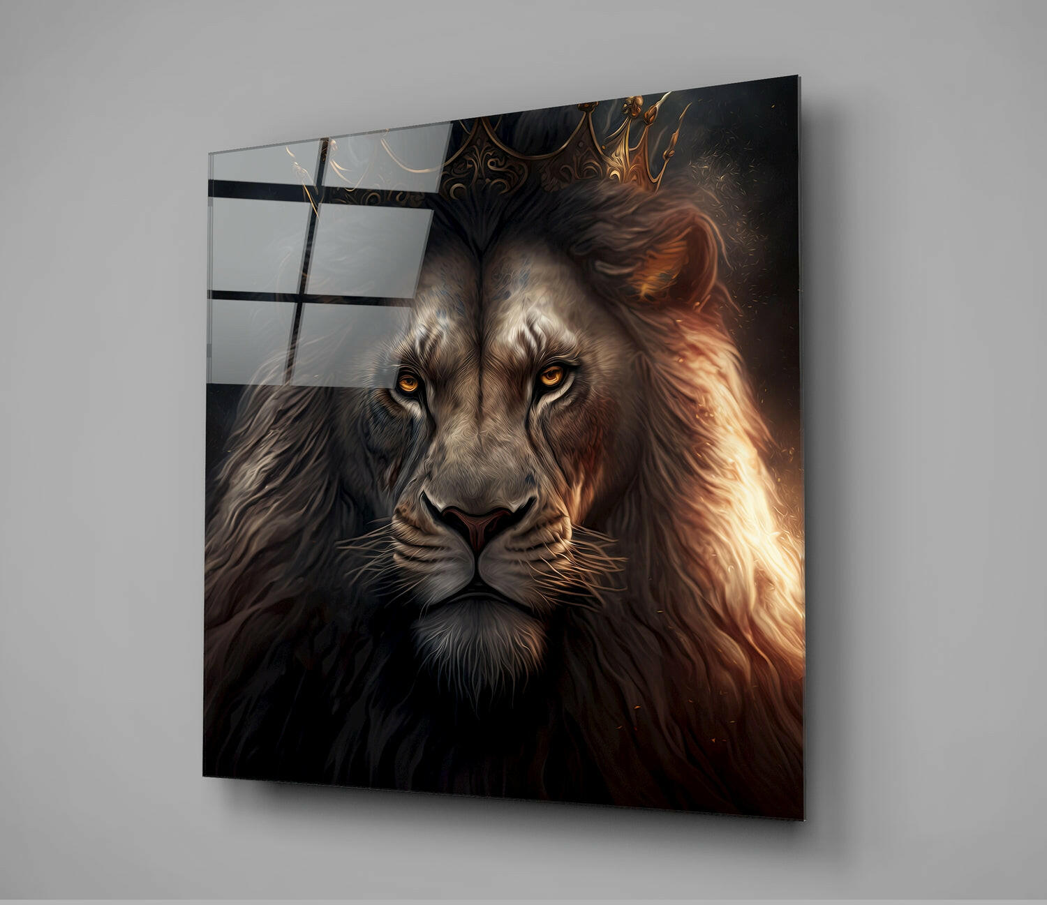 Lion King Glass Wall Art  || Designer Collection | Insigne Art Design.