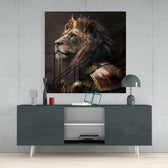 Lion King Glass Wall Art  || Designer Collection | Insigne Art Design.