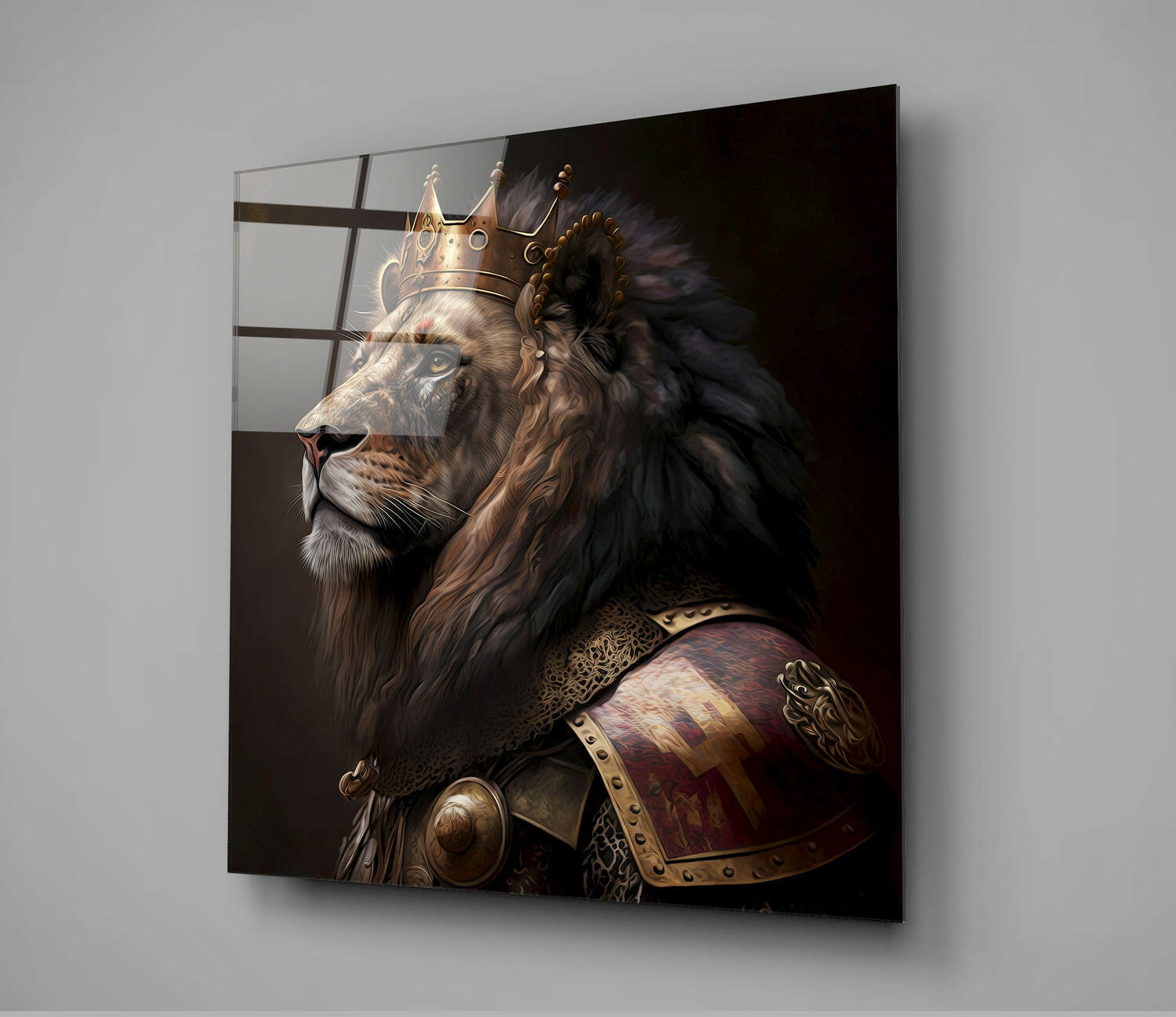 Lion King Glass Wall Art  || Designer Collection | Insigne Art Design.