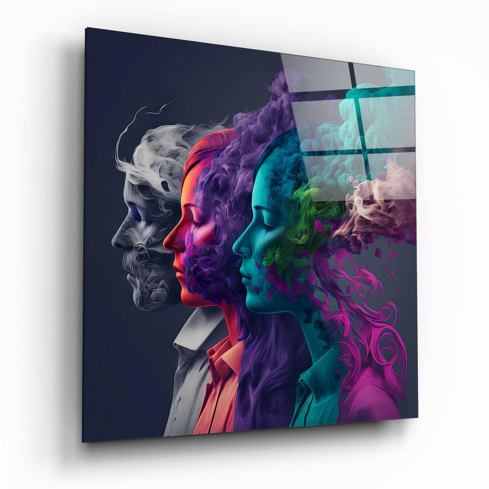 Smoked Thoughts Glass Wall Art  || Designer Collection | Insigne Art Design.