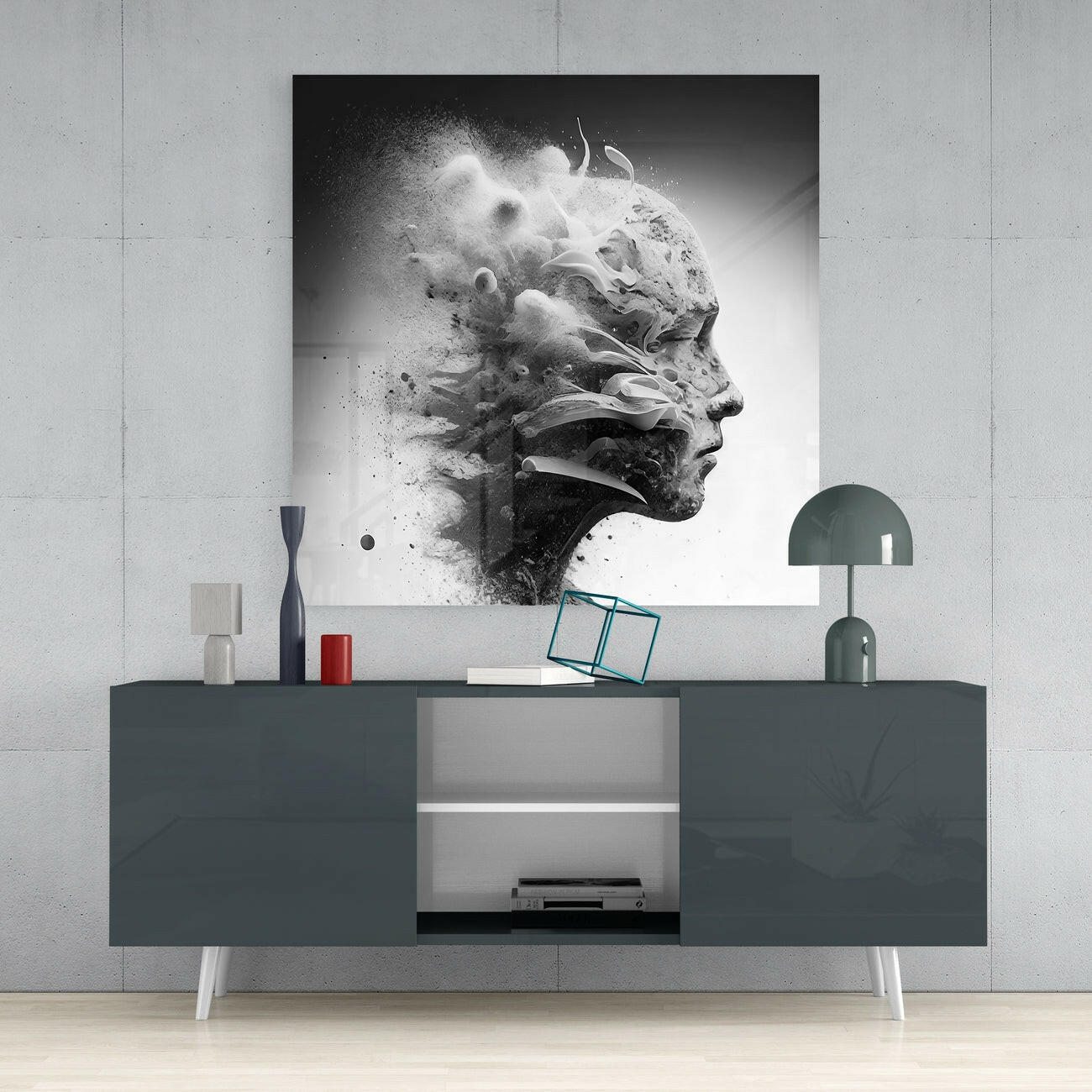 Smoked Thoughts Glass Wall Art  || Designer Collection | Insigne Art Design.